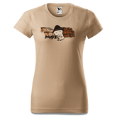 Da Oid Sinzer Pferdegespann T Shirt Damen Sand Entleiten Front